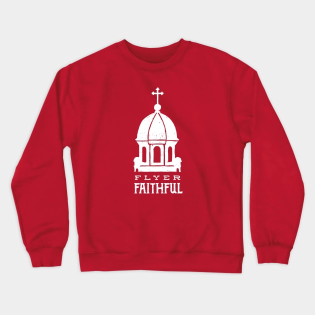 Flyer Faithful — White Crewneck Sweatshirt by kaitlinmeme